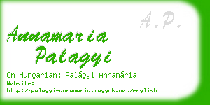 annamaria palagyi business card
